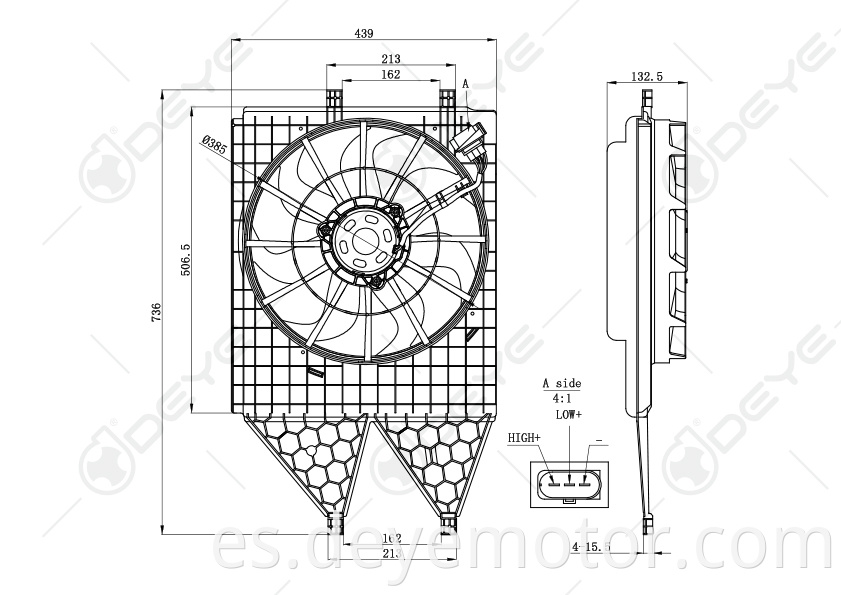 Ventilador eléctrico automático 12v del radiador 6R0121207A 6R0959455C para VW POLO